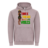 Vintage Zinc thick thighs juneteenth vibes with afro black woma Vintage Hoodie - texasbilliewilder