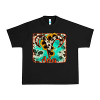 Black aries turquoise cowhide Urban Heavy Tee - RanaPortraitStore