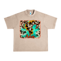 French Oak aries turquoise cowhide Urban Heavy Tee - RanaPortraitStore