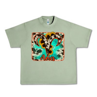 Oil Green aries turquoise cowhide Urban Heavy Tee - RanaPortraitStore