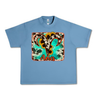 Pebble Blue aries turquoise cowhide Urban Heavy Tee - RanaPortraitStore