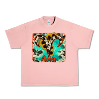 Salmon aries turquoise cowhide Urban Heavy Tee - RanaPortraitStore