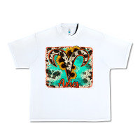 White aries turquoise cowhide Urban Heavy Tee - RanaPortraitStore