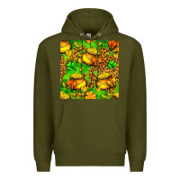 Army Green St. Patrick's pot of gold seamless pattern Premium Hoodie - BundleAndBundleShop
