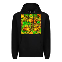 Black St. Patrick's pot of gold seamless pattern Premium Hoodie - BundleAndBundleShop