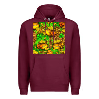 Burgundy St. Patrick's pot of gold seamless pattern Premium Hoodie - BundleAndBundleShop