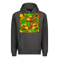 Charcoal Heather St. Patrick's pot of gold seamless pattern Premium Hoodie - BundleAndBundleShop