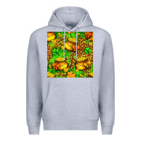 Heather Grey St. Patrick's pot of gold seamless pattern Premium Hoodie - BundleAndBundleShop
