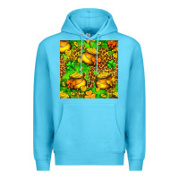 Ocean Blue St. Patrick's pot of gold seamless pattern Premium Hoodie - BundleAndBundleShop