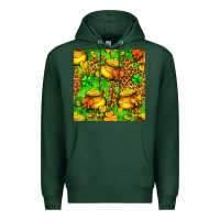 Sports Green St. Patrick's pot of gold seamless pattern Premium Hoodie - BundleAndBundleShop