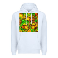 White St. Patrick's pot of gold seamless pattern Premium Hoodie - BundleAndBundleShop