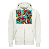 Oatmeal Heather firefighter equipment Zipper Hoodie - Artiststas