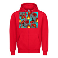Red firefighter equipment Zipper Hoodie - Artiststas