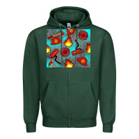 Sports Green firefighter equipment Zipper Hoodie - Artiststas