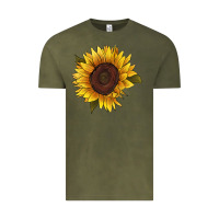 Vintage Olive sunflower Vintage Tee - RanaPortraitStore