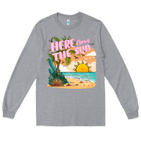 Heather Grey here comes the sun Long Sleeve Tee - JahusDesignShop