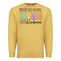 Antique Gold treat all peeps with kindness Premium Sweatshirt - MaliasSmallBusiness