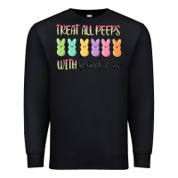 Black treat all peeps with kindness Premium Sweatshirt - MaliasSmallBusiness