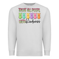 Dove Grey treat all peeps with kindness Premium Sweatshirt - MaliasSmallBusiness