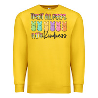 Lemon treat all peeps with kindness Premium Sweatshirt - MaliasSmallBusiness