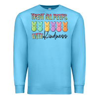 Ocean Blue treat all peeps with kindness Premium Sweatshirt - MaliasSmallBusiness