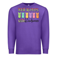 Purple treat all peeps with kindness Premium Sweatshirt - MaliasSmallBusiness