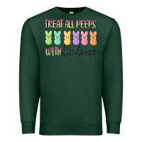 Sports Green treat all peeps with kindness Premium Sweatshirt - MaliasSmallBusiness