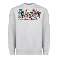 Heather Grey dentist Heavyweight Sweatshirt - Zillion Design Studio