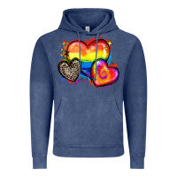 Vintage Denim pride hearts Vintage Hoodie - Zillion Design Studio