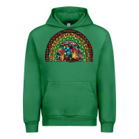 Emerald Christmas cowboy boots rainbow Urban Hoodie - RanaPortraitStore