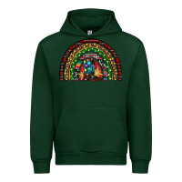Forest Green Christmas cowboy boots rainbow Urban Hoodie - RanaPortraitStore