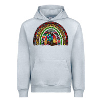 Heather Grey Christmas cowboy boots rainbow Urban Hoodie - RanaPortraitStore