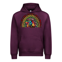 Mauve Wine Christmas cowboy boots rainbow Urban Hoodie - RanaPortraitStore