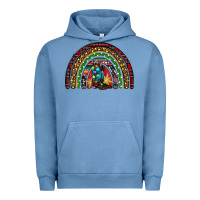 Pigment Pebble Blue Christmas cowboy boots rainbow Urban Hoodie - RanaPortraitStore