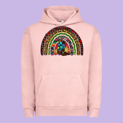 Christmas Cowboy Boots Rainbow Urban Hoodie Designed By Ranaportraitstore