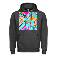 Charcoal Heather find art class seamless pattern Zipper Hoodie - BundleAndBundleShop