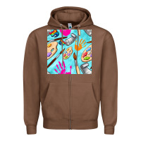 Chestnut find art class seamless pattern Zipper Hoodie - BundleAndBundleShop