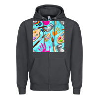 Smoke find art class seamless pattern Zipper Hoodie - BundleAndBundleShop