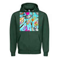 Sports Green find art class seamless pattern Zipper Hoodie - BundleAndBundleShop