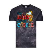Cloud Black my blood type is coffee Vintage Tee - Zillion Design Studio