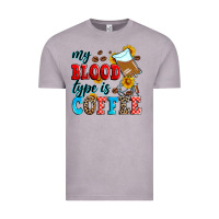 Vintage Zinc my blood type is coffee Vintage Tee - Zillion Design Studio