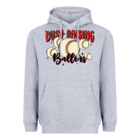 Heather Grey busy raising ballers Heavyweight Hoodie - MaliasSmallBusiness