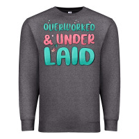 Charcoal Heather overworked underlaid Premium Sweatshirt - MaliasSmallBusiness