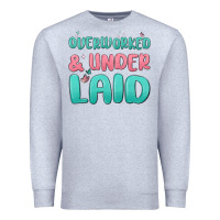 Heather Grey overworked underlaid Premium Sweatshirt - MaliasSmallBusiness