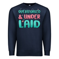 Navy overworked underlaid Premium Sweatshirt - MaliasSmallBusiness