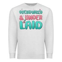 Oatmeal Heather overworked underlaid Premium Sweatshirt - MaliasSmallBusiness