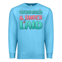 Ocean Blue overworked underlaid Premium Sweatshirt - MaliasSmallBusiness