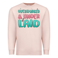 Pale Pink overworked underlaid Premium Sweatshirt - MaliasSmallBusiness