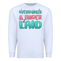 White overworked underlaid Premium Sweatshirt - MaliasSmallBusiness