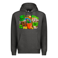 Charcoal Heather St. Patricks Day Coffee Cups Premium Hoodie - BundleAndBundleShop